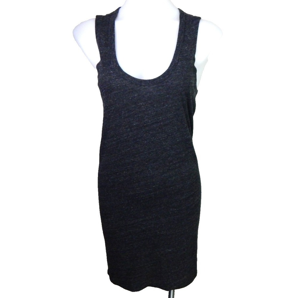 Standard James Perse Tank Dress Heathered Gray Scoop Neck Sleeveless